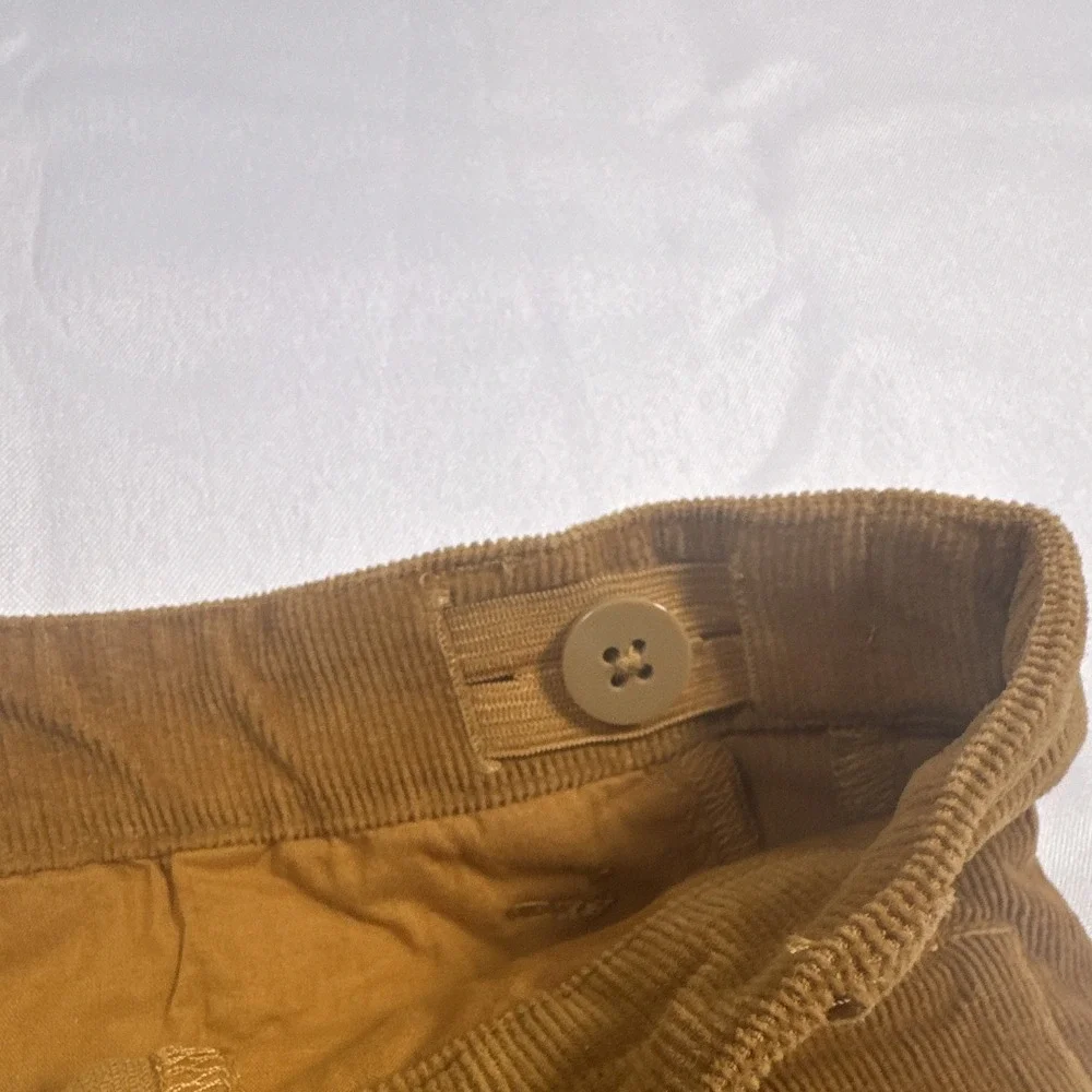 Crewcuts Girls Brown Corduroy A-Line Button Front Skirt Pockets Size 8